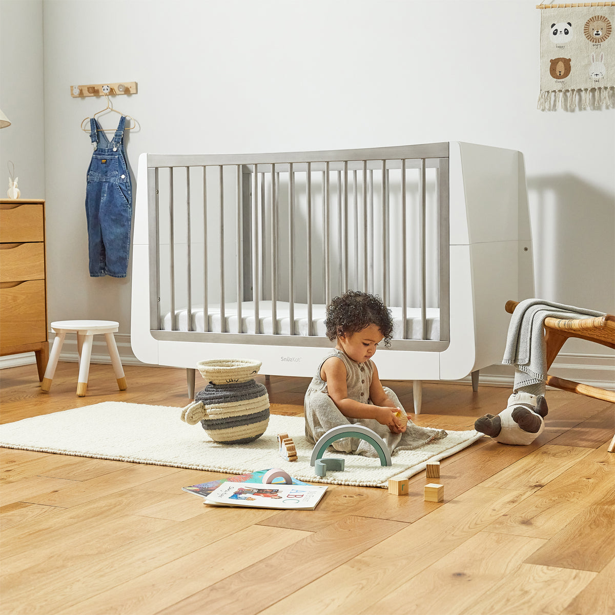 SnuzKot Skandi - The Natural Edit - 3 Piece Nursery Furniture Set - Silver Birch