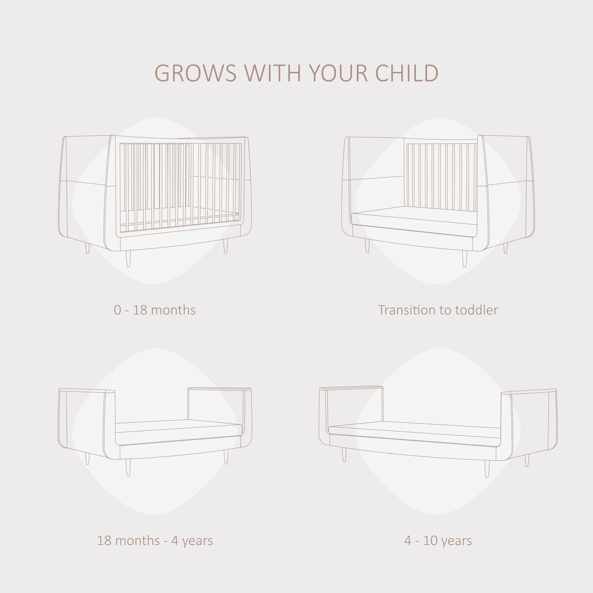 SnuzKot Skandi - The Natural Edit - 2 Piece Nursery Furniture Set - Ebony