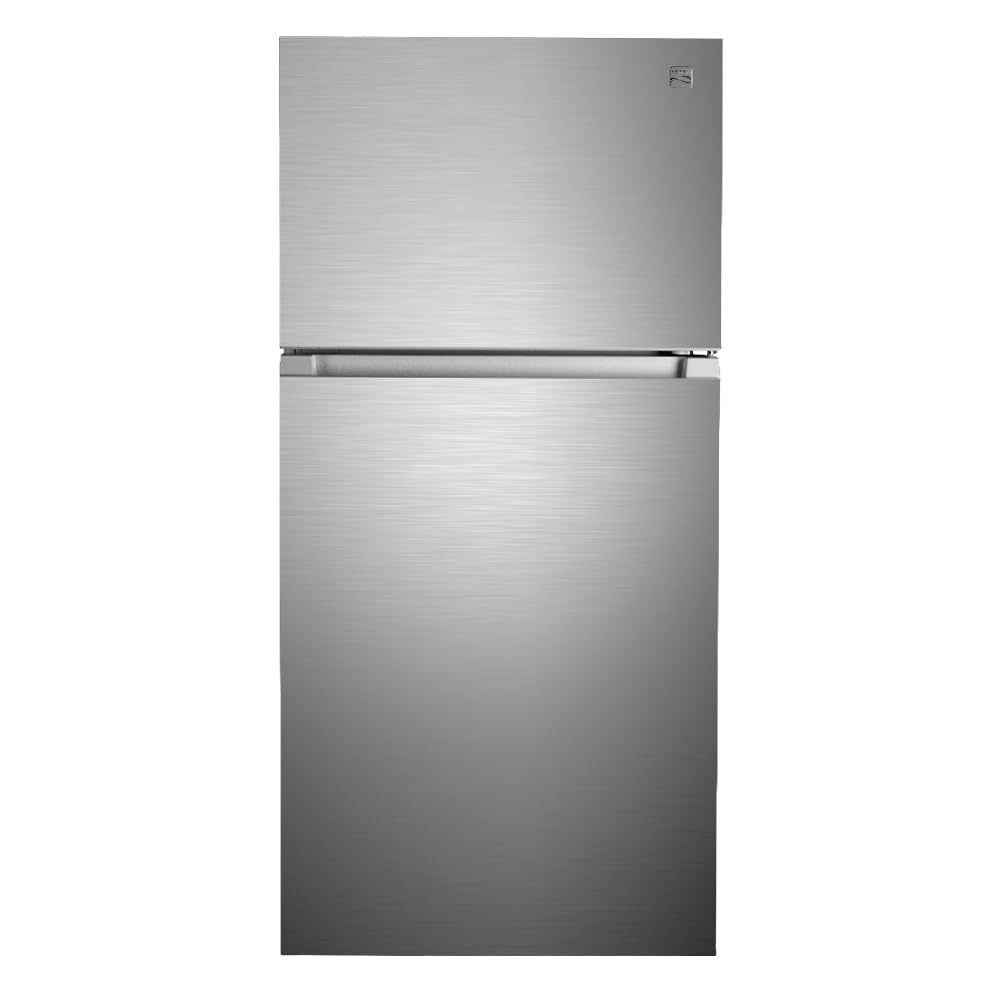 4.4 Cu Ft RV Refrigerator with Freezer – 12V Stainless Steel, Lock, Frost-Free, Adjustable Shelves