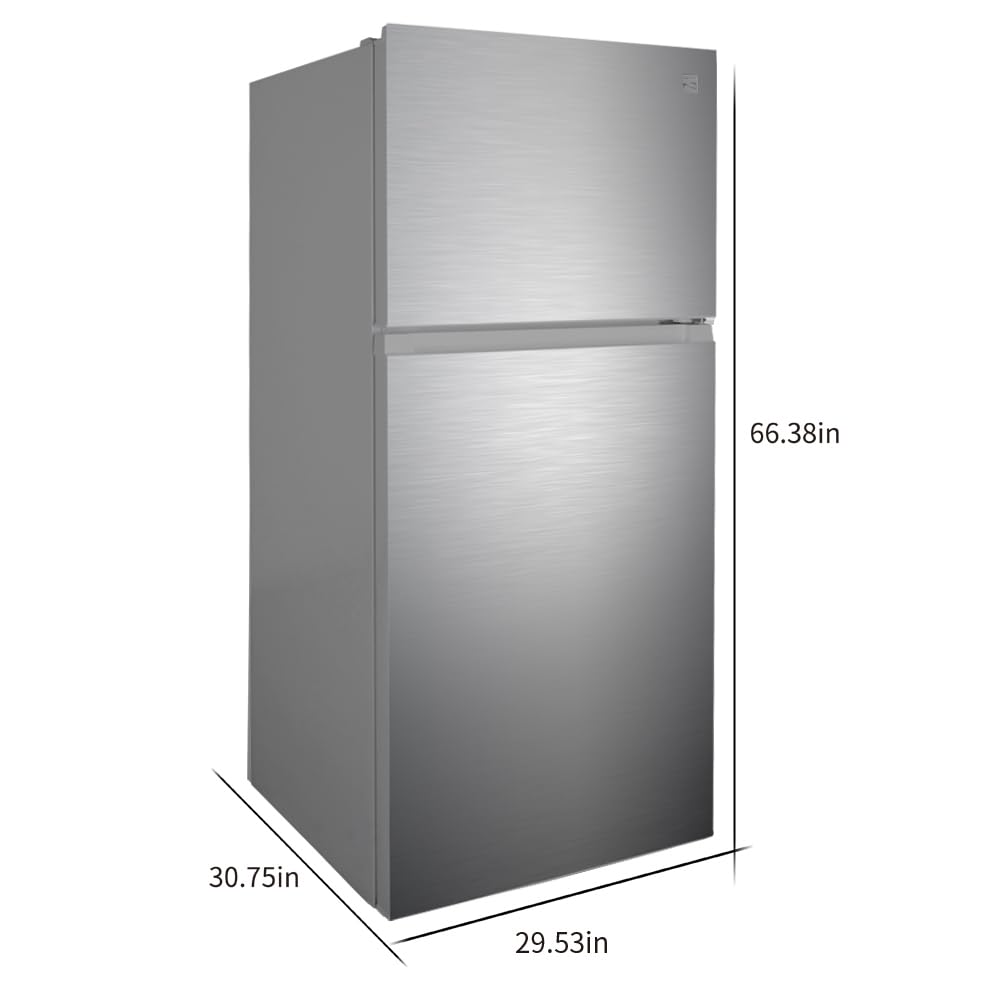 4.4 Cu Ft RV Refrigerator with Freezer – 12V Stainless Steel, Lock, Frost-Free, Adjustable Shelves
