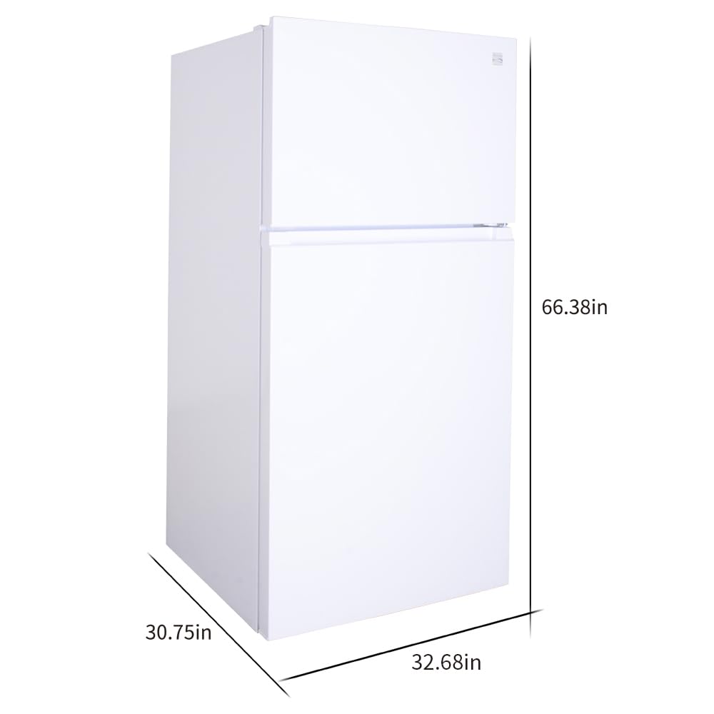 20.5 Cu Ft Refrigerator Freezer – 33" Wide, Glass Shelves, ENERGY STAR Certified, White