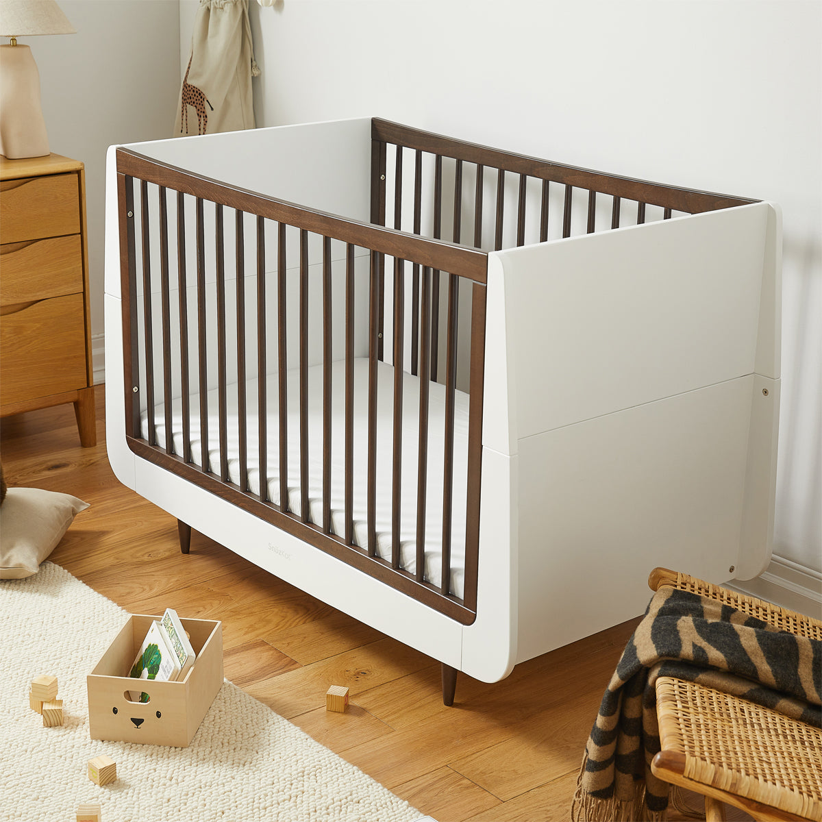 SnuzKot Skandi - The Natural Edit - 3 Piece Nursery Furniture Set - Ebony
