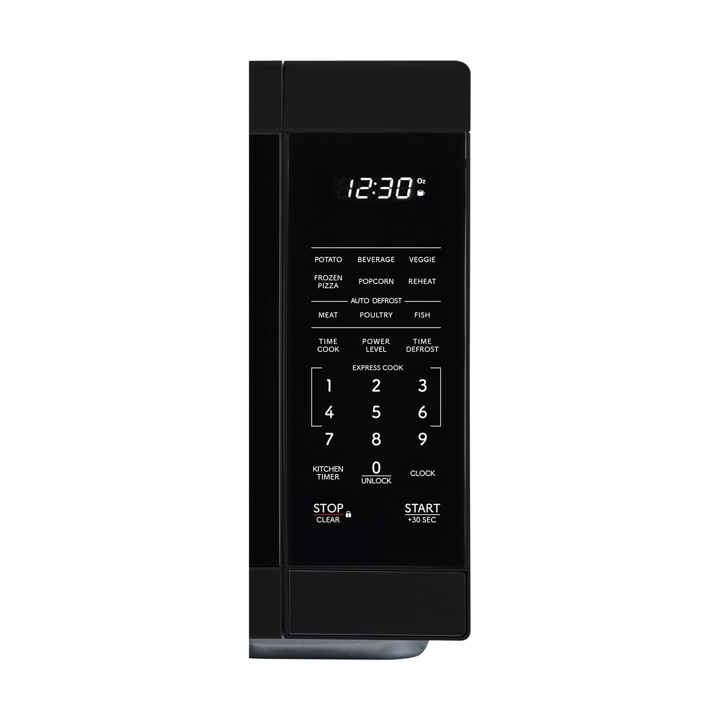 1.1 Cu Ft Countertop Microwave Oven – 1000W, Removable 12.4" Turntable, Compact Design, Black