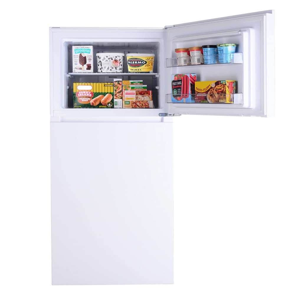 20.5 Cu Ft Refrigerator Freezer – 33" Wide, Glass Shelves, ENERGY STAR Certified, White