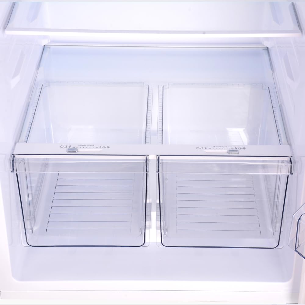 20.5 Cu Ft Refrigerator Freezer – 33" Wide, Glass Shelves, ENERGY STAR Certified, White