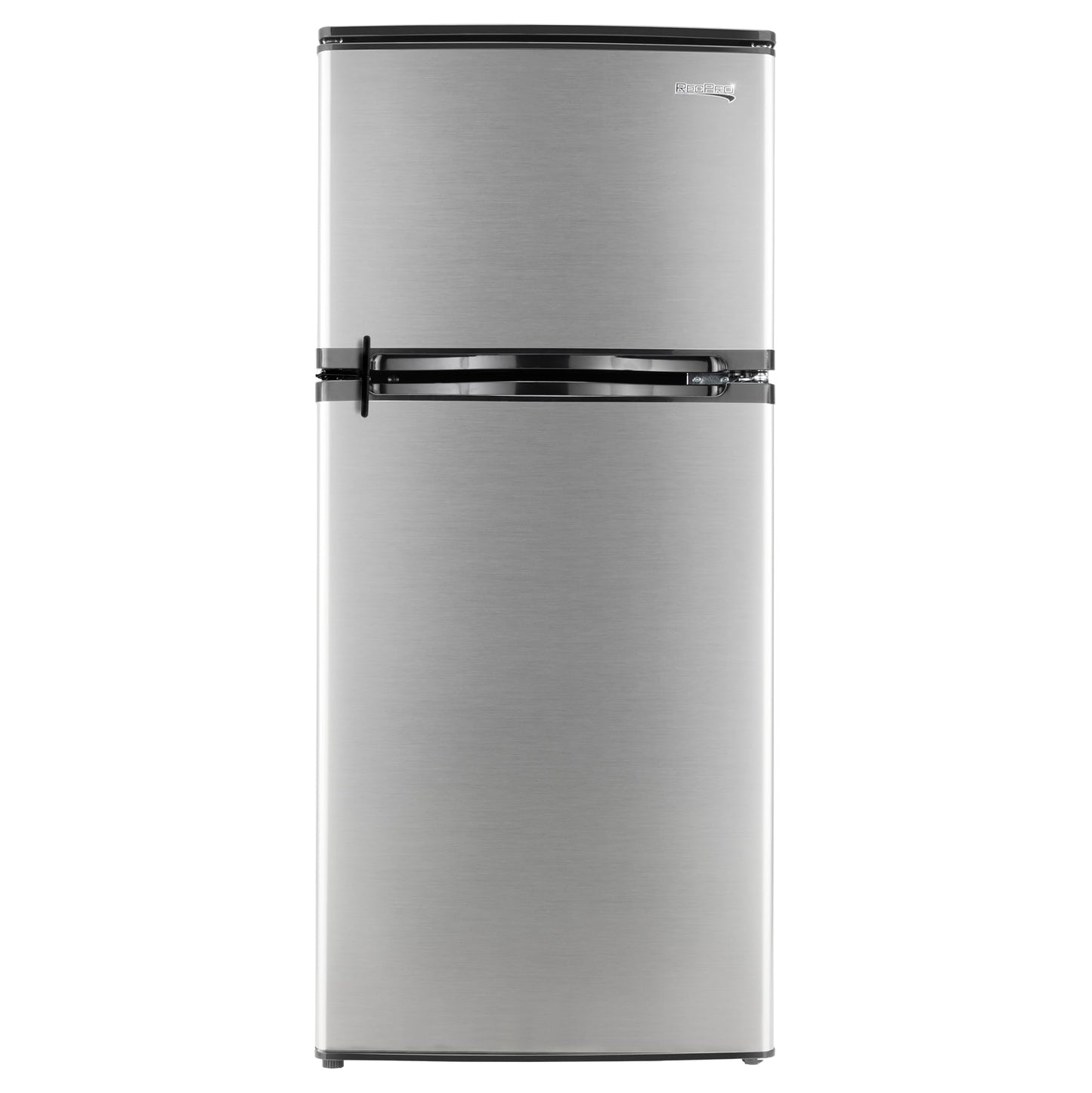 4.5 Cu Ft Double Door Refrigerator Freezer – Small Dorm Apartment Fridge, Adjustable Temp, Black