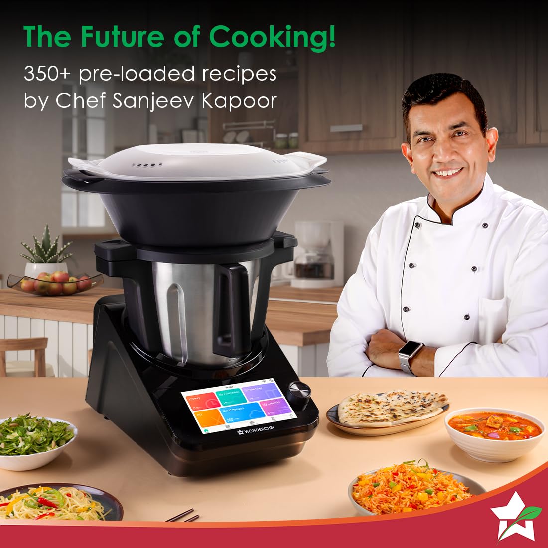 All-in-One Kitchen Robot – Automatic Chopping, Sautéing, Kneading, Cooking, App-Controlled, Includes Recipes