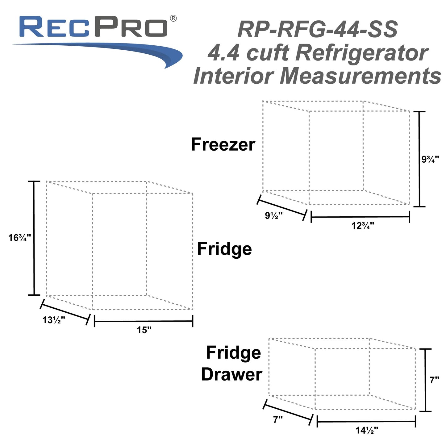 4.5 Cu Ft Double Door Refrigerator Freezer – Small Dorm Apartment Fridge, Adjustable Temp, Black
