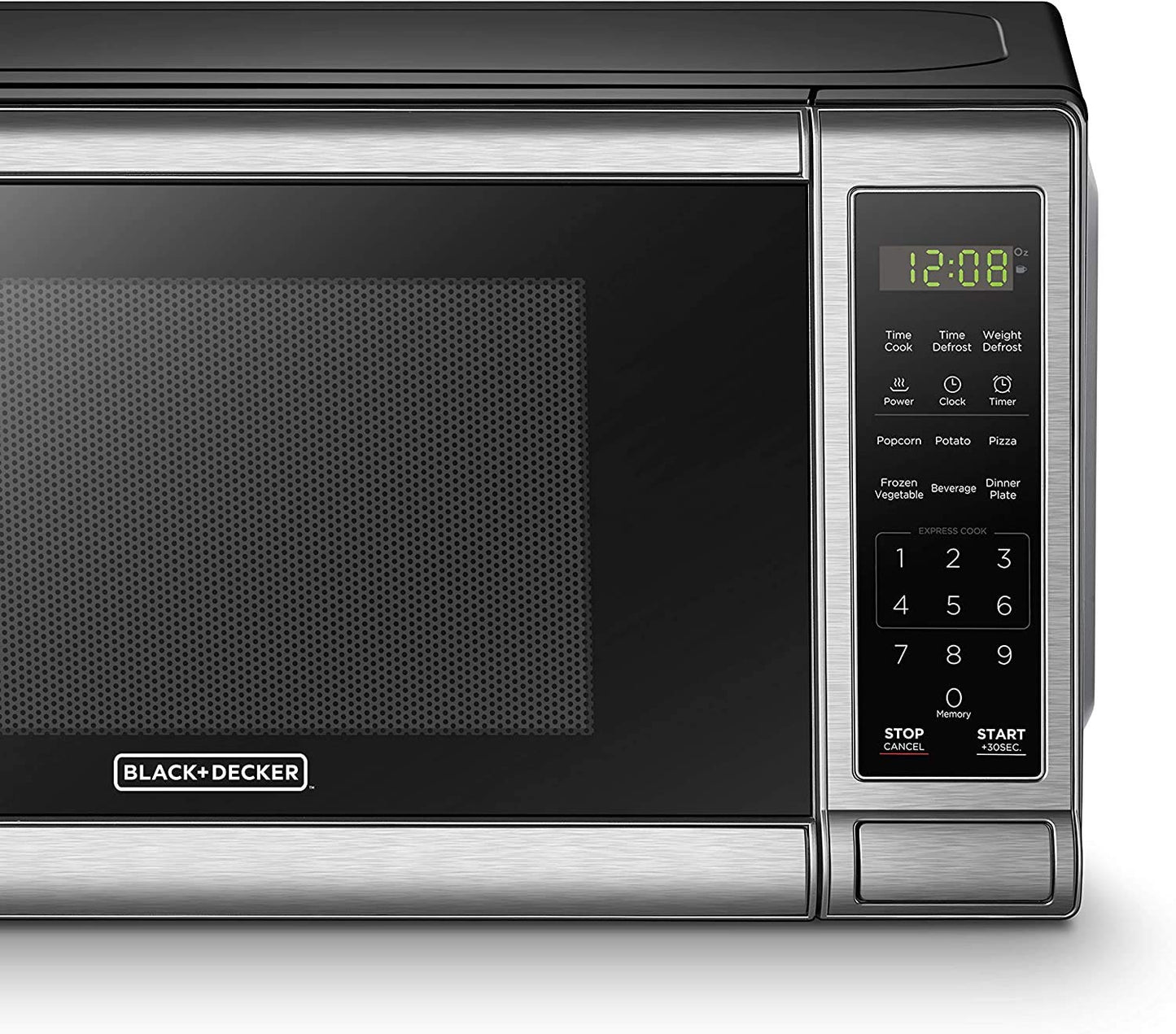 0.7 Cu Ft Digital Microwave Oven – 700W, Turntable, Push-Button Door, Child Safety Lock, Stainless Steel