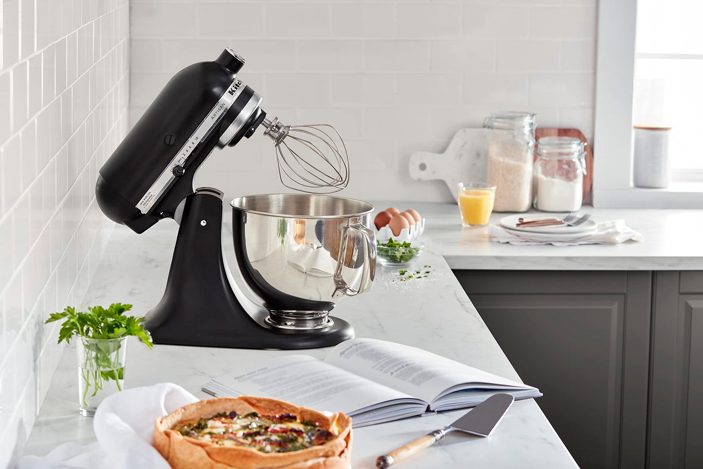 5 Quart Tilt-Head Stand Mixer – Multiple Speeds with Pouring Shield, Durable Kitchen Countertop Appliance, Matte Black