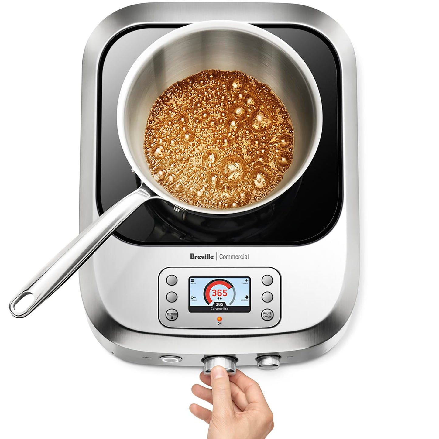 Commercial Induction Cooktop – Precise Temperature Control, Stainless Steel Finish, Portable Countertop Burner