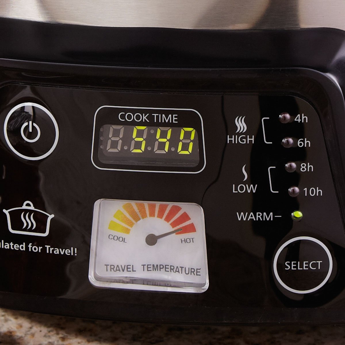 6 Quart Programmable Slow Cooker – Cook & Carry Model with Digital Timer, Stainless Steel Housing