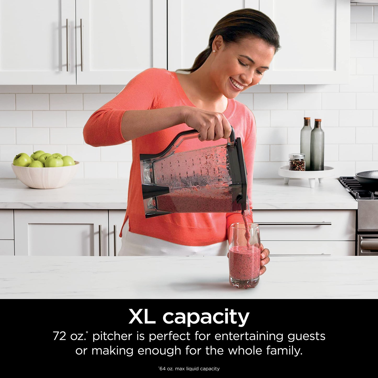 Professional Countertop Blender – 1000W Power, Total Crushing Technology, 72oz Pitcher for Smoothies & Frozen Drinks