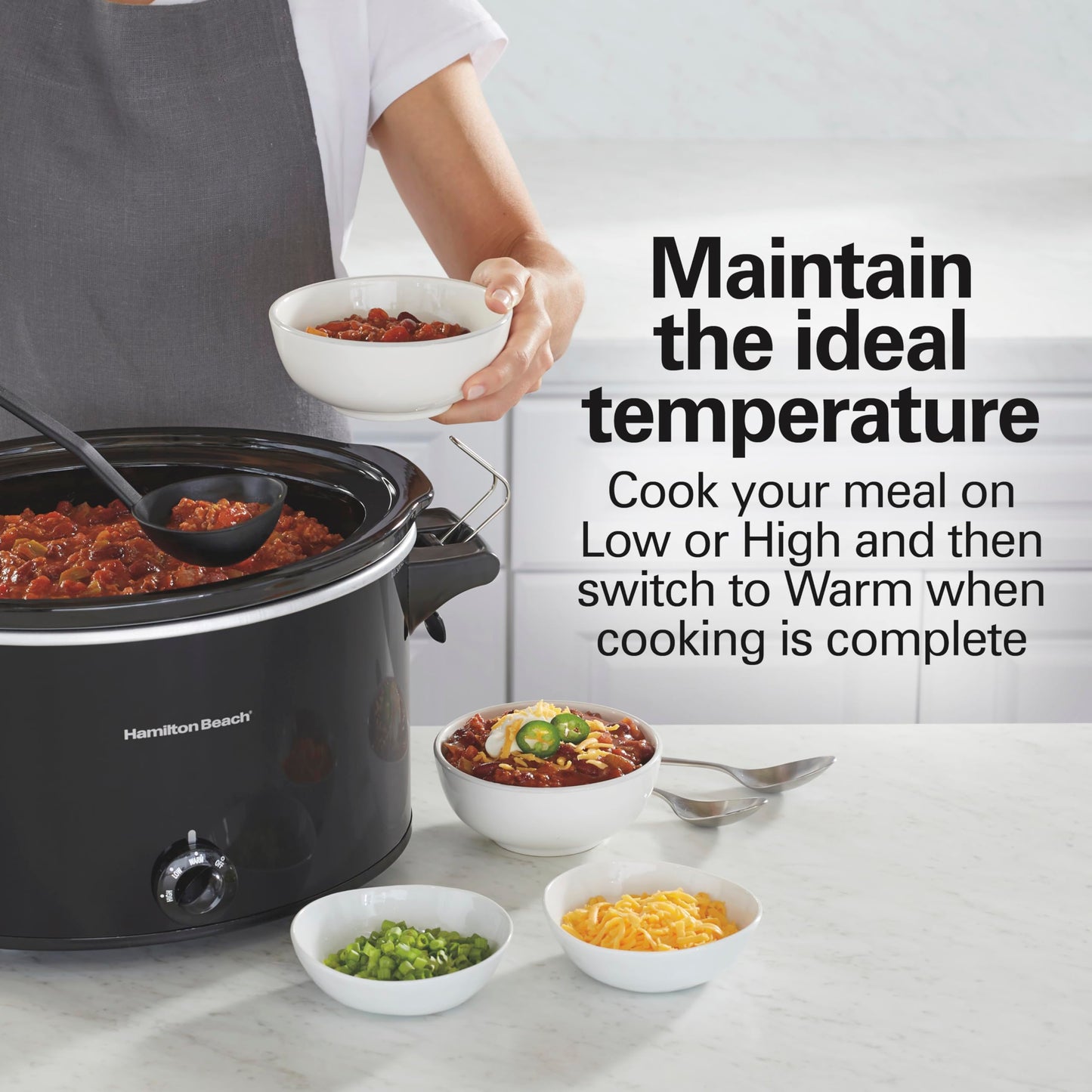 10 Quart Slow Cooker – Extra Large, Portable with Lid Lock, Dishwasher Safe Crock, Easy Carry, Black