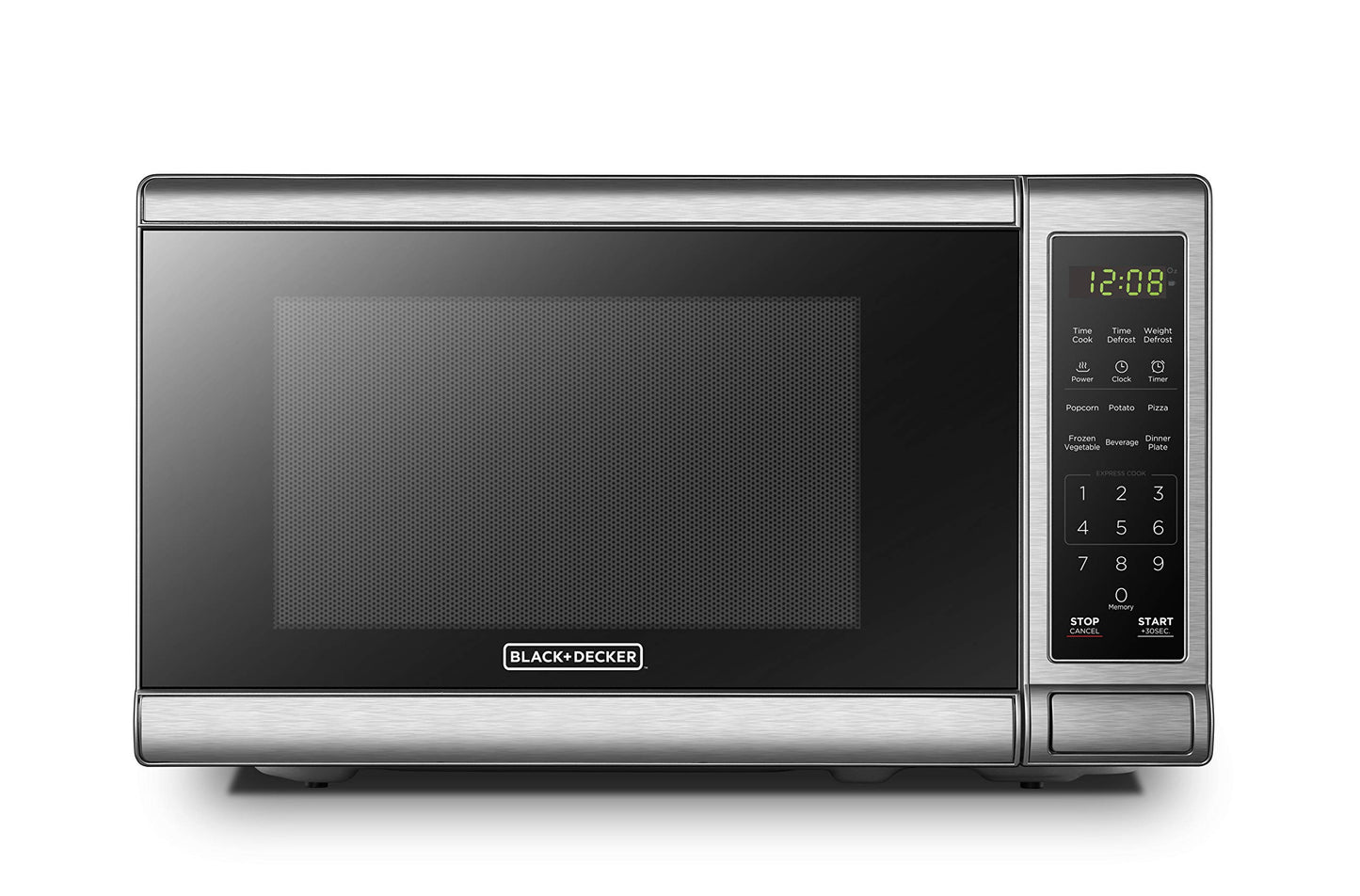 0.7 Cu Ft Digital Microwave Oven – 700W, Turntable, Push-Button Door, Child Safety Lock, Stainless Steel