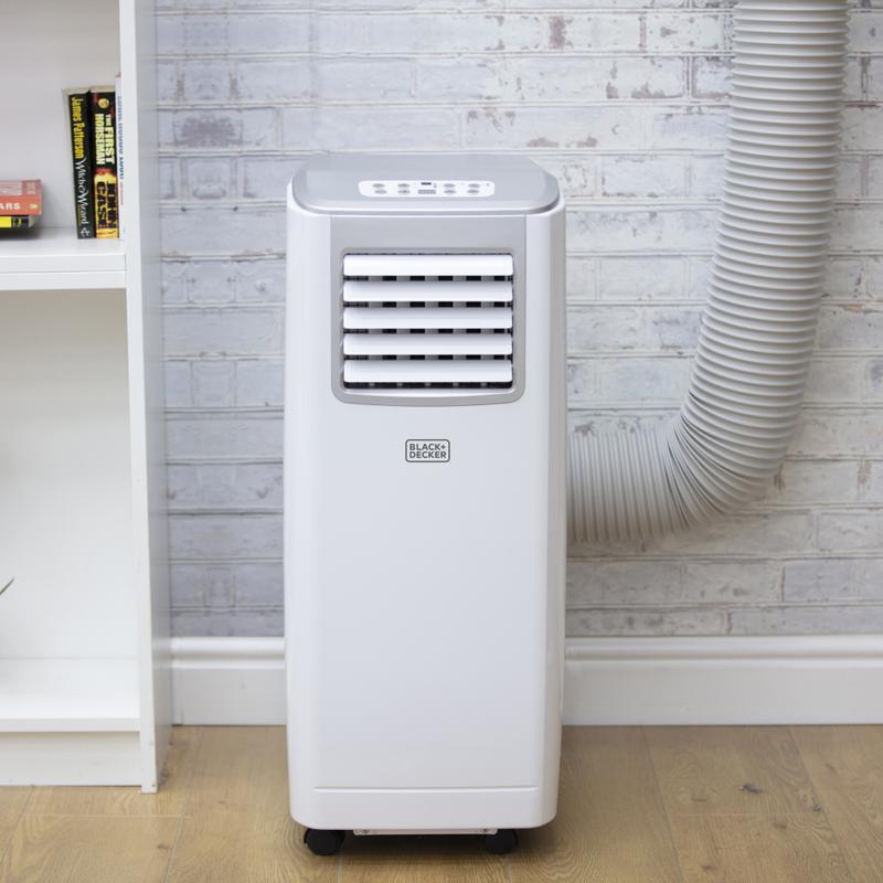 Black & Decker BXAC40006GB 9000 BTU Portable 3-in-1 Air Conditioner, Dehumidifier, Cooling Fan - White
