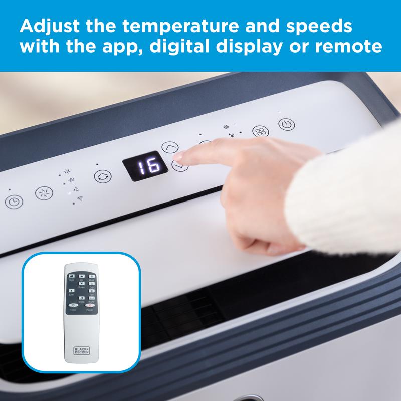 Black & Decker BXAC40018GB 16000 BTU Smart Wi-Fi 3 in 1 Air Conditioner, Dehumidifier & Cooling Fan