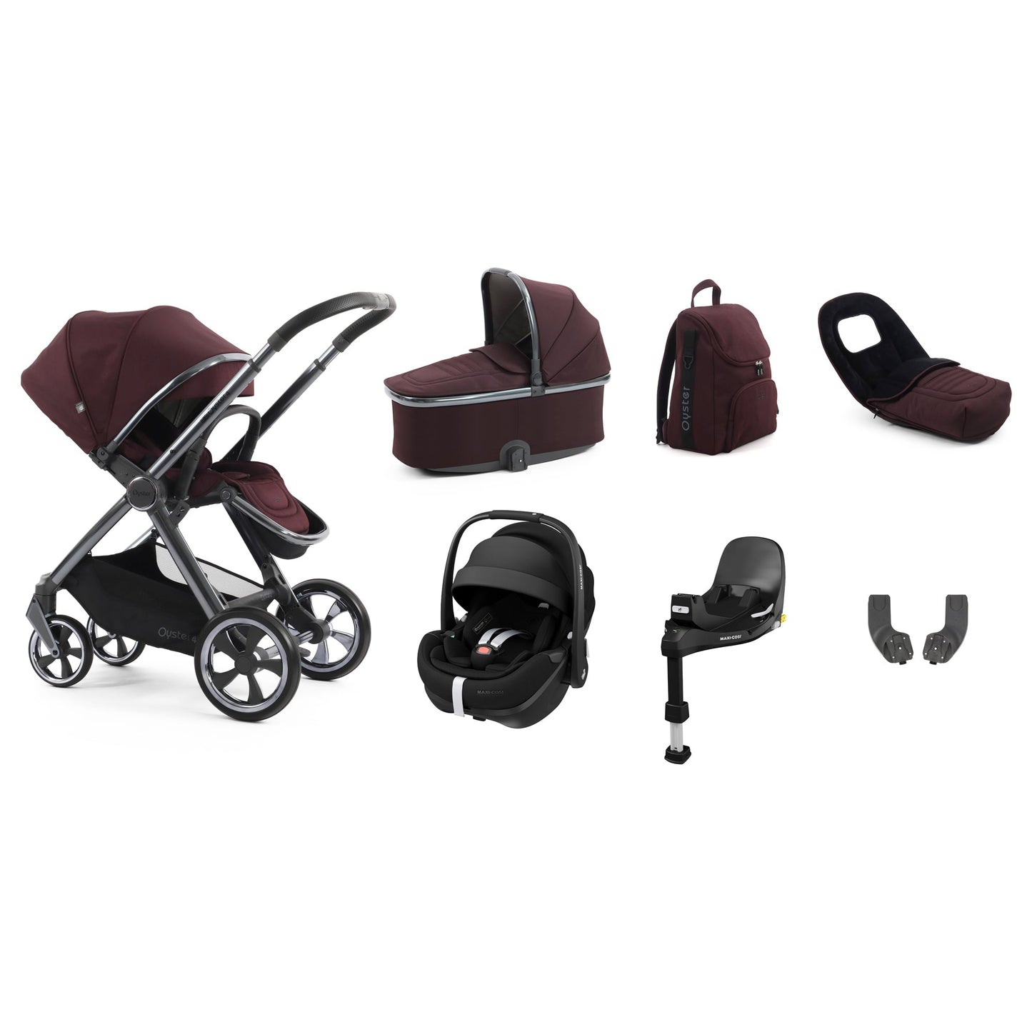 Babystyle Oyster 4 Luxury Pebble 360 Pro2 Bundle - Mulberry
