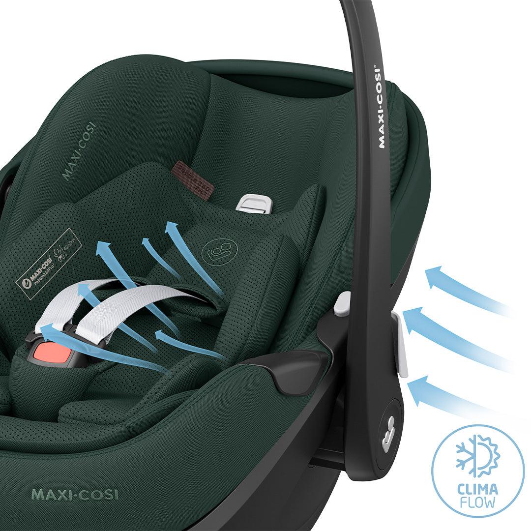 Maxi-Cosi Pebble 360 Pro 2 Car Seat + Familyfix 360 Pro Isofix Base - Twillic Green