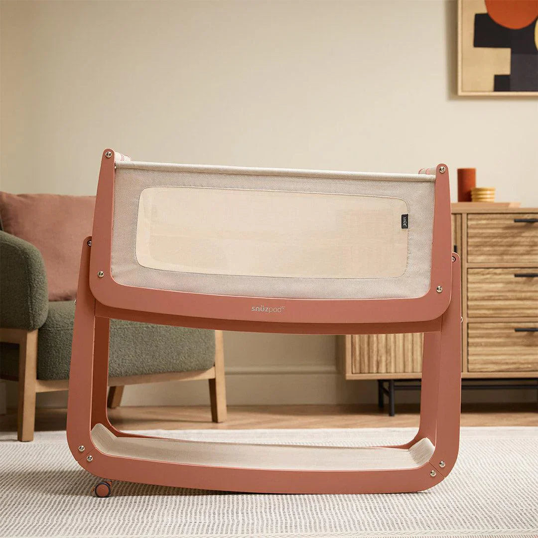 SnuzPod5 Bedside Crib - Terracotta
