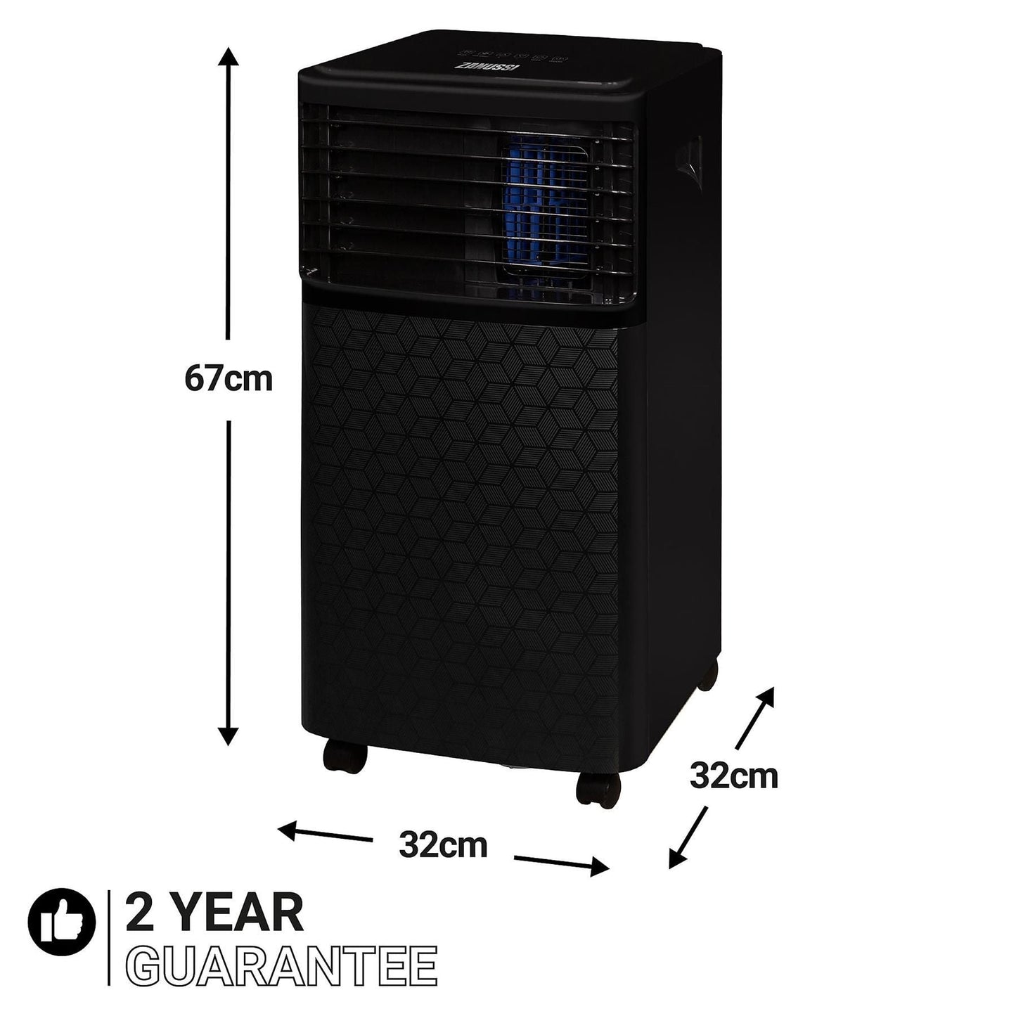 Zanussi ZPAC7001B 7000 BTU 3 in 1 Portable Air Conditioner & Dehumidifier