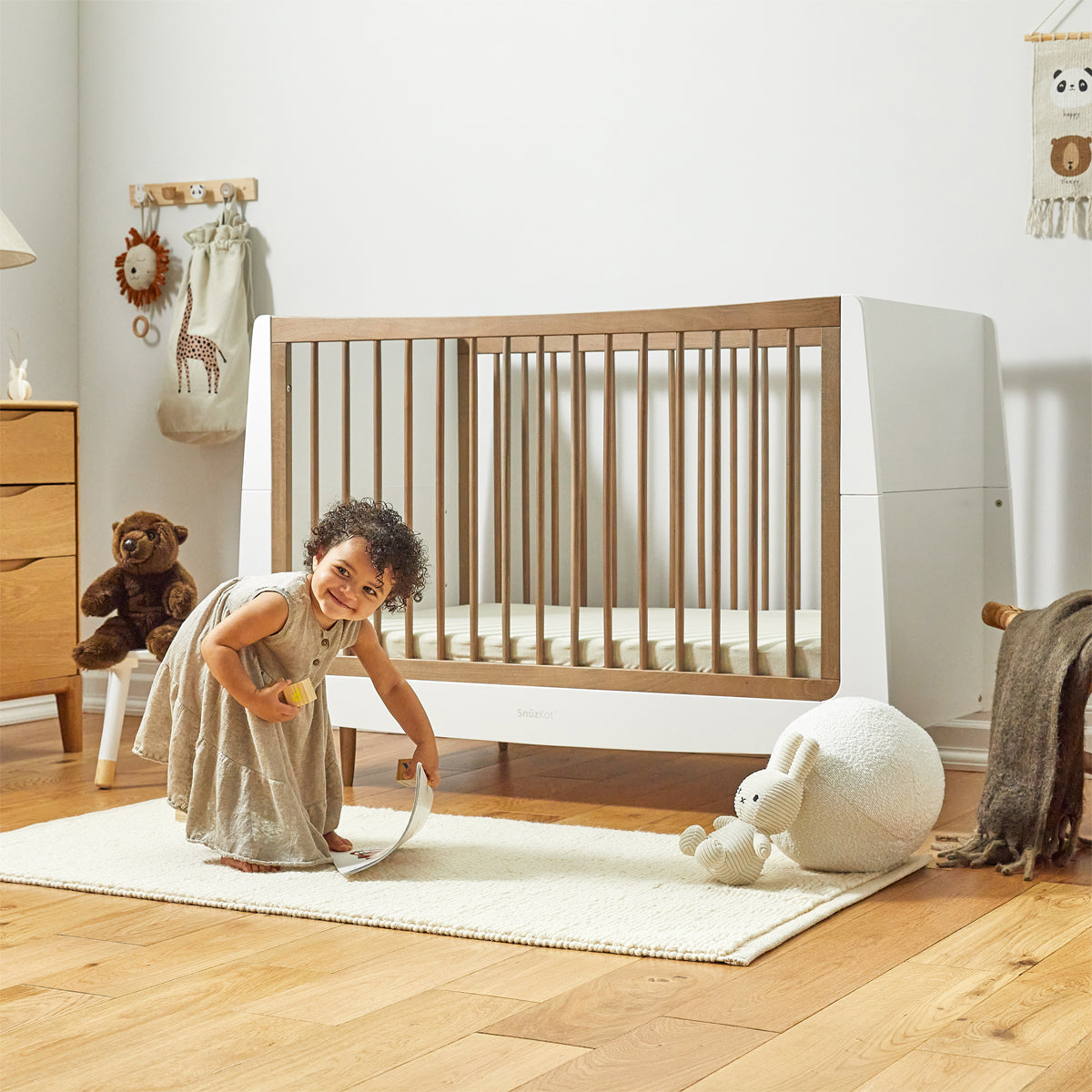 SnuzKot Skandi - The Natural Edit - 3 Piece Nursery Furniture Set - Walnut