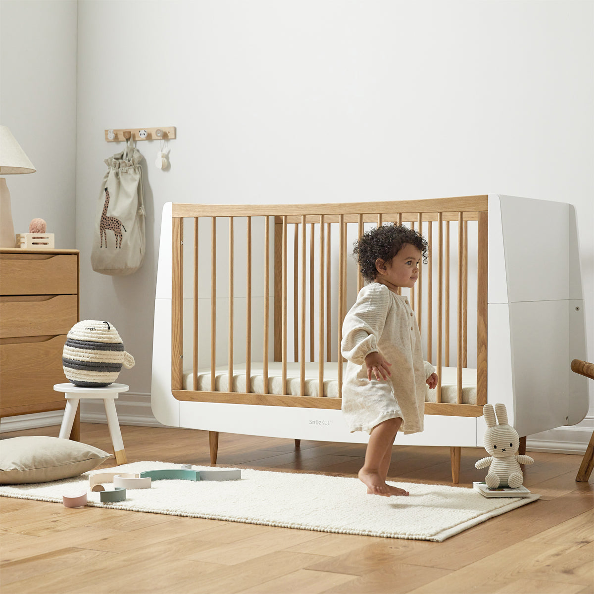 SnuzKot Skandi - The Natural Edit - 2 Piece Nursery Furniture Set - Oak