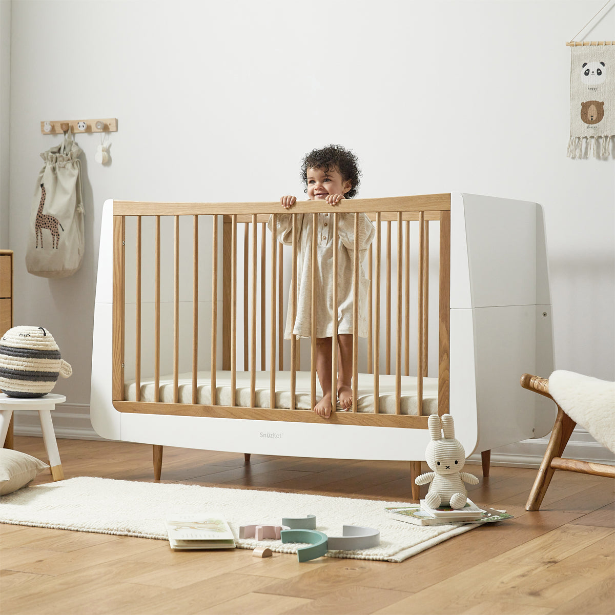 SnuzKot Skandi - The Natural Edit - 3 Piece Nursery Furniture Set - Oak