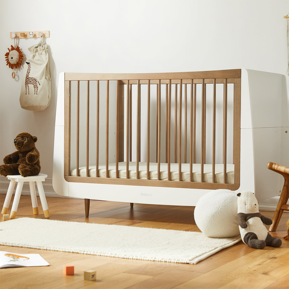 SnuzKot Skandi - The Natural Edit - 3 Piece Nursery Furniture Set - Walnut