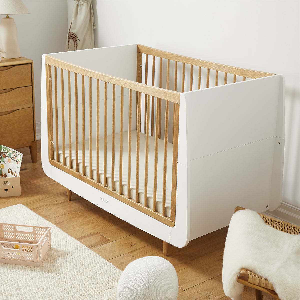 SnuzKot Skandi - The Natural Edit - 2 Piece Nursery Furniture Set - Oak