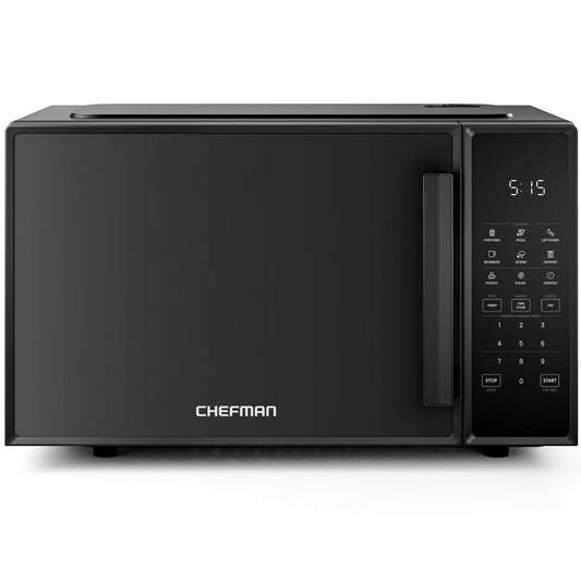 0.9 Cu Ft Compact Countertop Microwave – 900W, 10 Power Levels, Express Cook, Eco Mode, Child Safety Lock, Black
