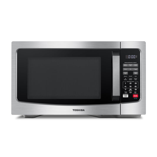 1.2 Cu Ft Countertop Microwave Oven – 1000W, Smart Humidity Sensor, Auto Menus, Easy Clean Interior, Silver