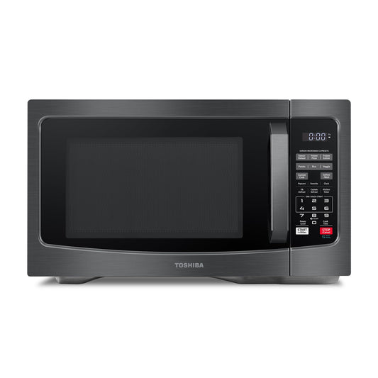 1.2 Cu Ft Countertop Microwave Oven – 1000W, Smart Humidity Sensor, 12 Auto Menus, Easy Clean Interior, Black