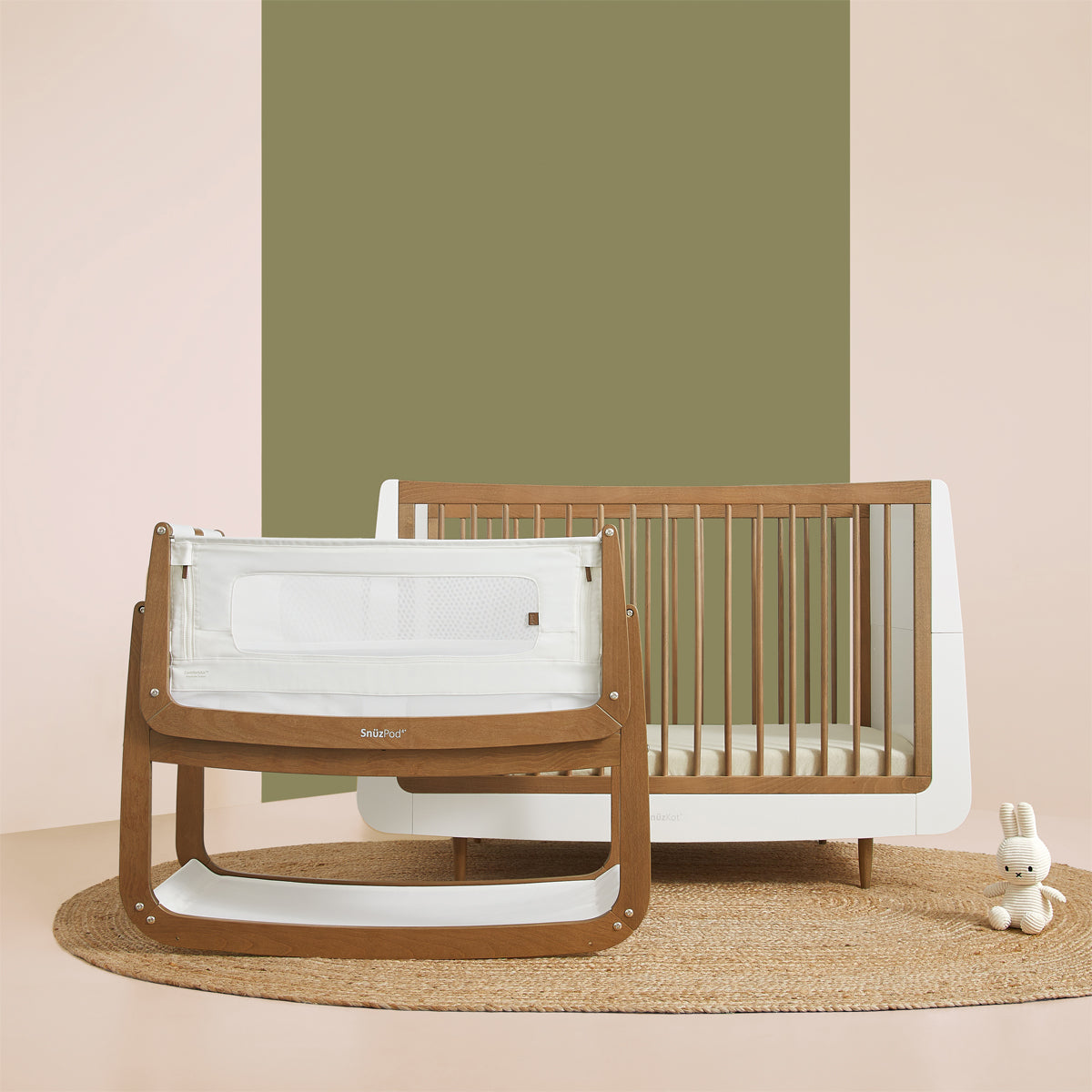 SnuzKot Skandi Cot Bed  - The Natural Edit - Walnut