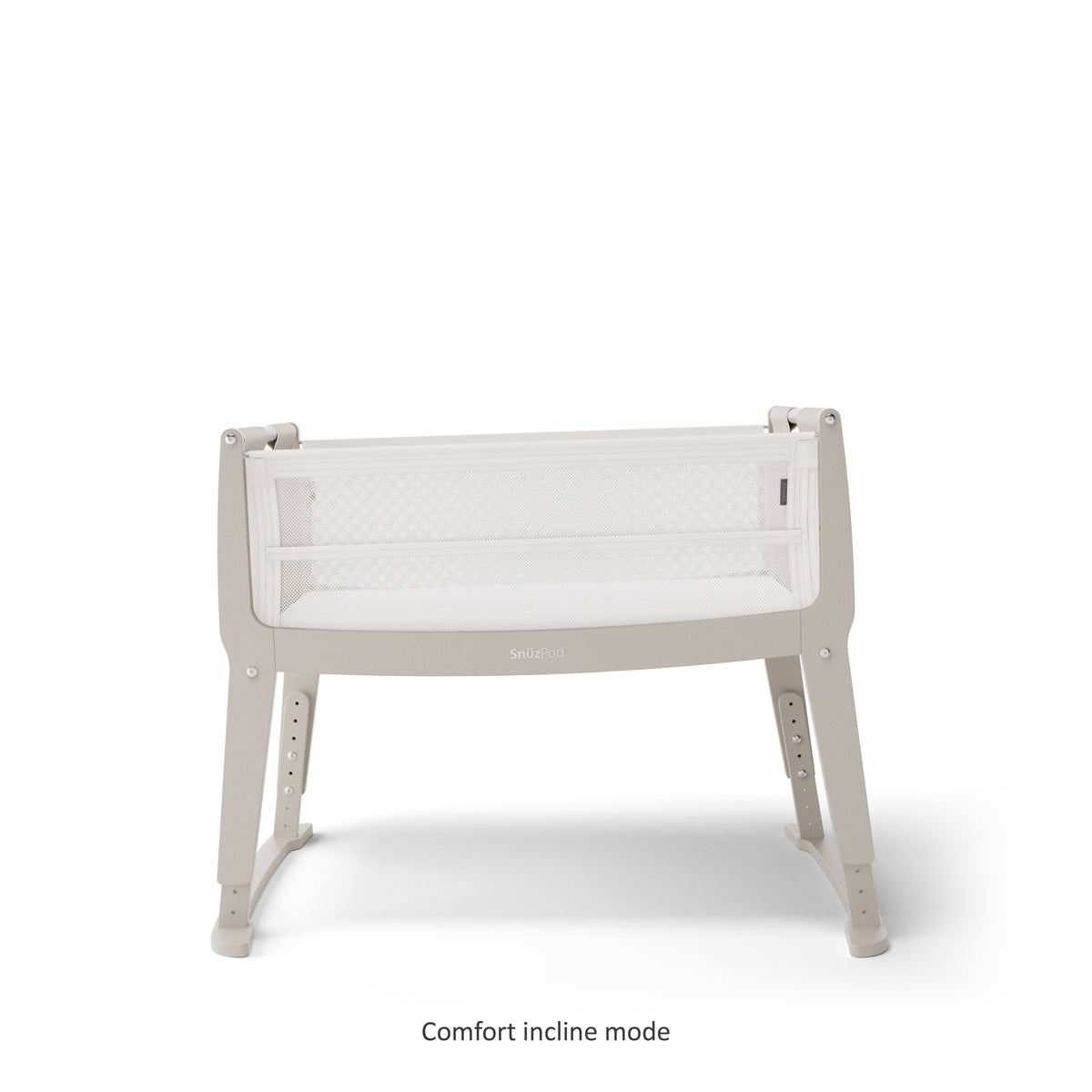 SnuzPod Studio Bedside Crib with mattress - Oslo Grey