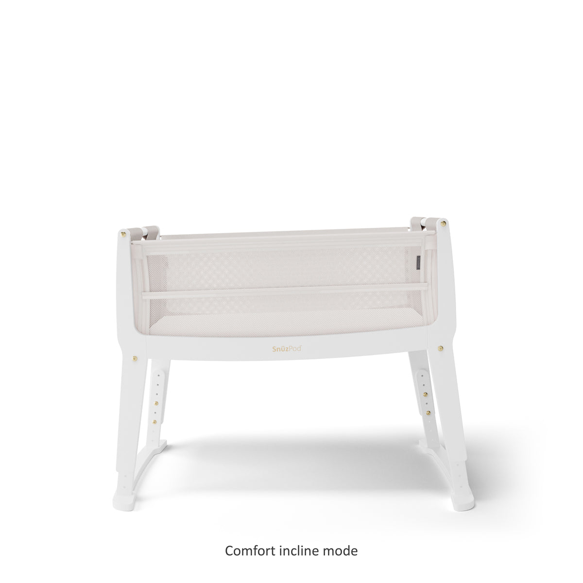 SnuzPod Studio Bedside Crib with mattress - Paris White