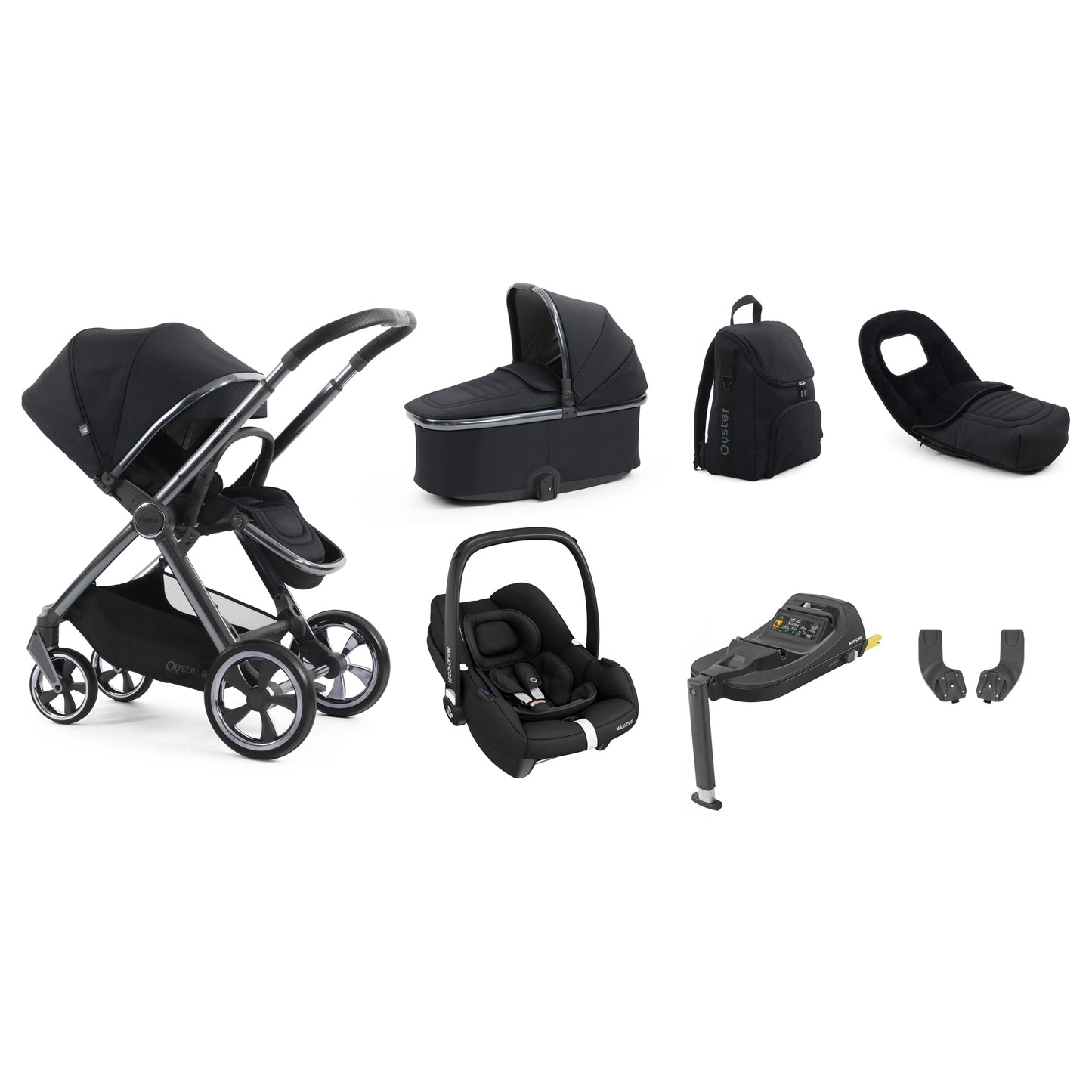 Babystyle Oyster 4 Luxury Maxi-Cosi Cabriofix Bundle - Carbonite