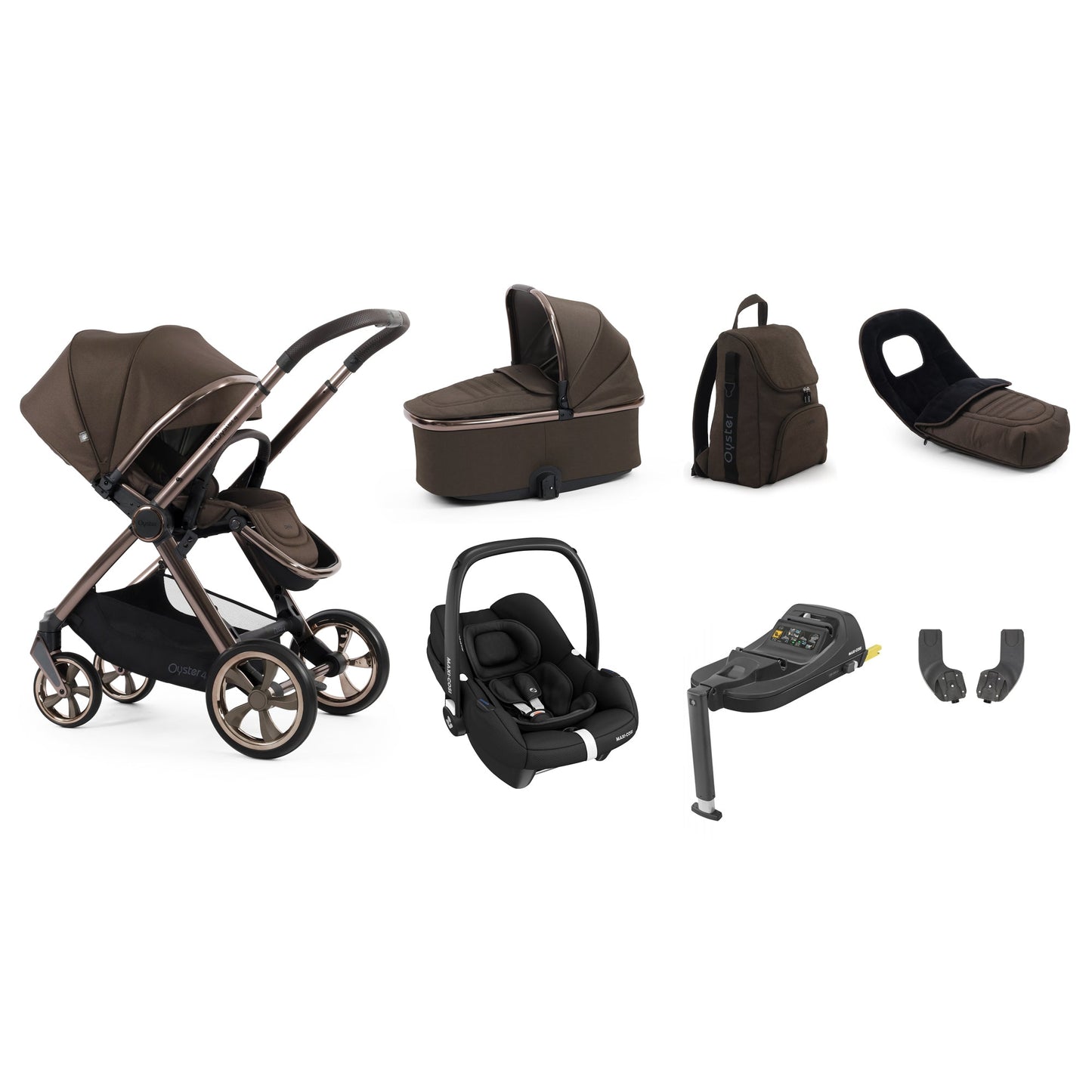 Babystyle Oyster 4 Luxury Maxi-Cosi Cabriofix Bundle - Chocolate Velvet