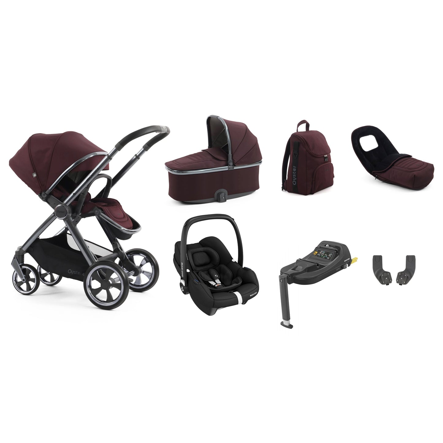 Babystyle Oyster 4 Luxury Maxi-Cosi Cabriofix Bundle - Mulberry
