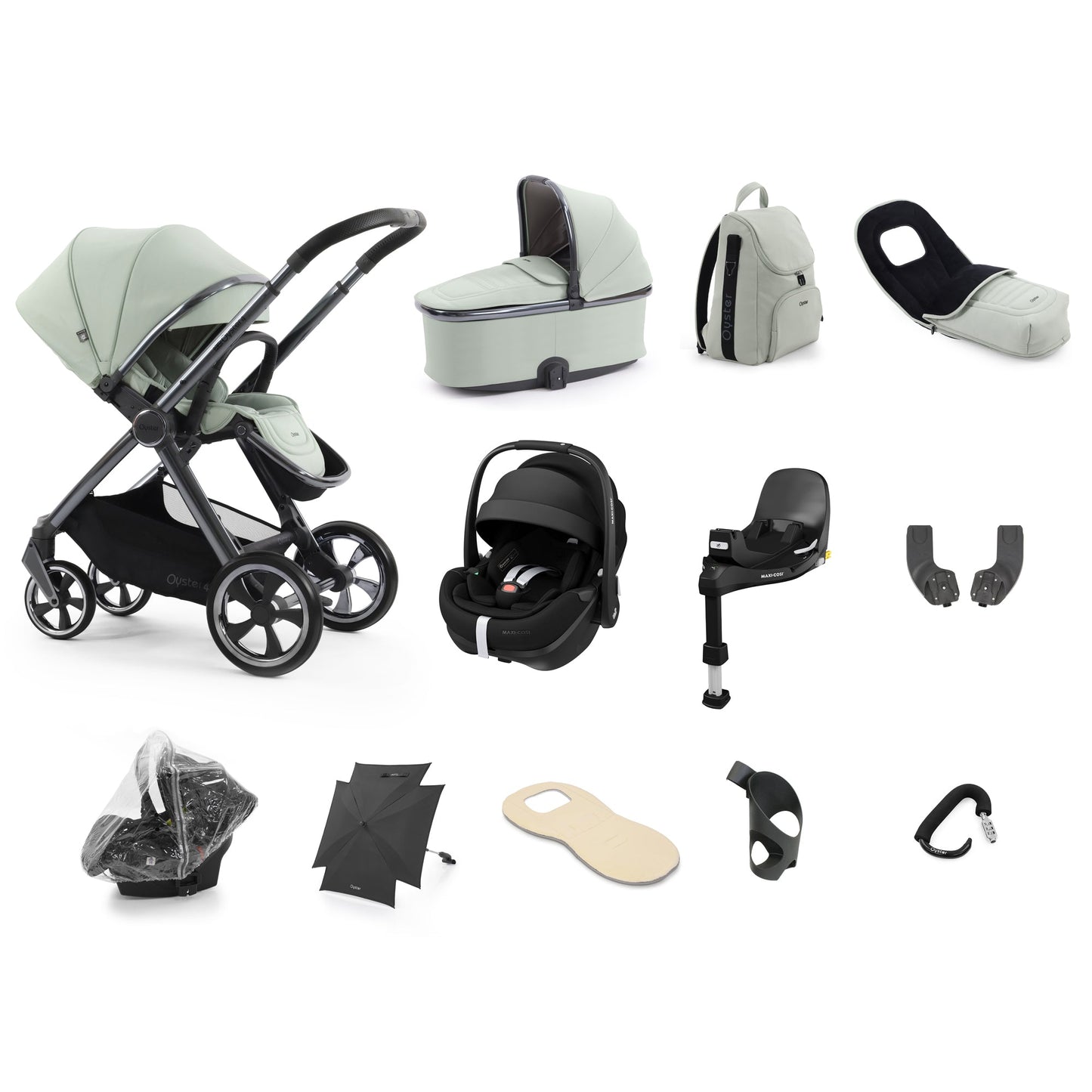 Babystyle Oyster 4 Ultimate Pebble 360 Pro2 Bundle - Pistachio