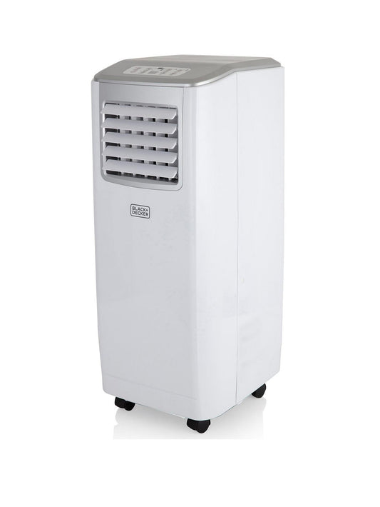 Black & Decker BXAC40005GB Portable 7000 BTU 3-in-1 Air Conditioner, Dehumidifier and Fan with Two Speed Settings and LED Display, White