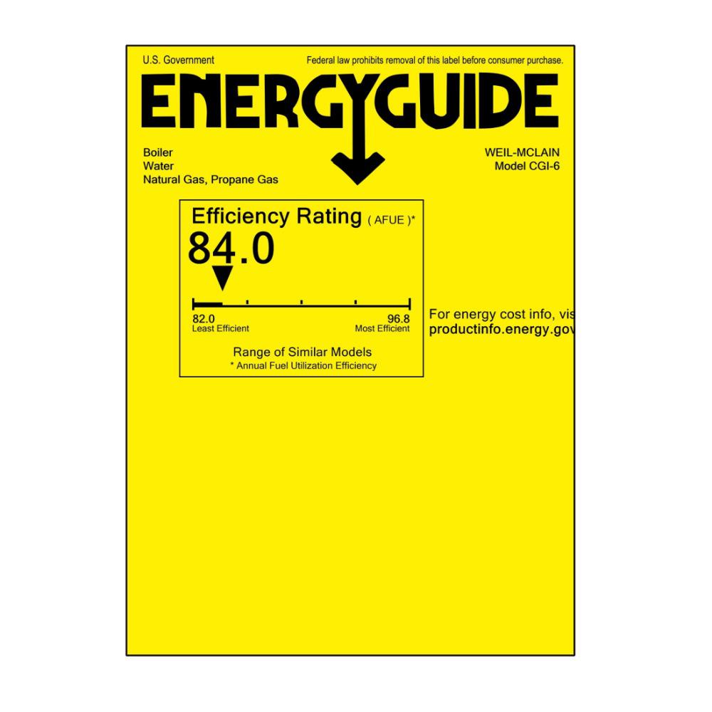 Weil-McLain CGi-6 Series 4 158,000 BTU Cast Iron Natural Gas Boiler