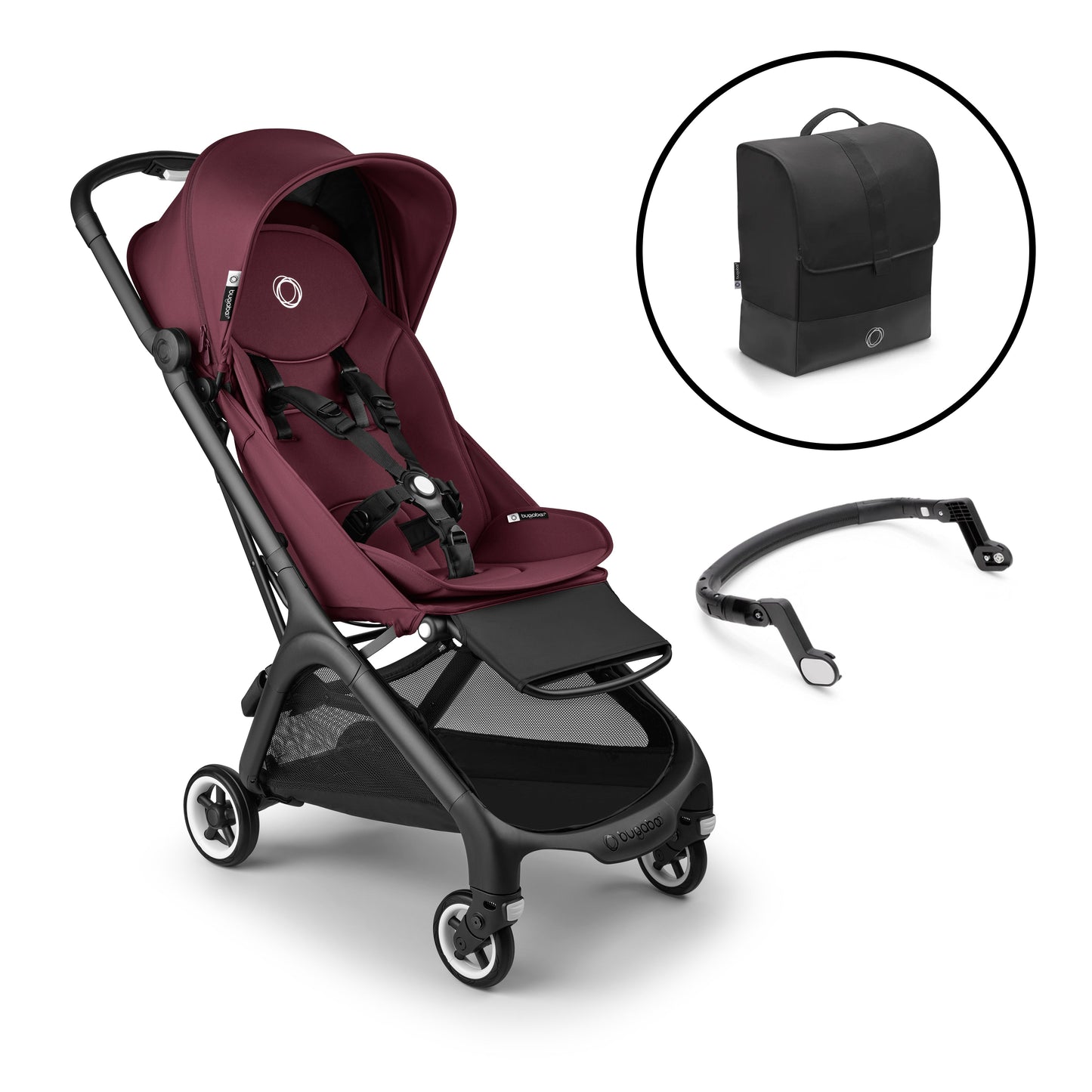 Bugaboo Butterfly Pushchair - Black/Dark Cherry