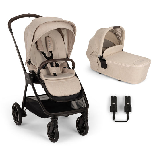 Nuna TRIV next Stroller and Lytl Carrycot - Biscotti