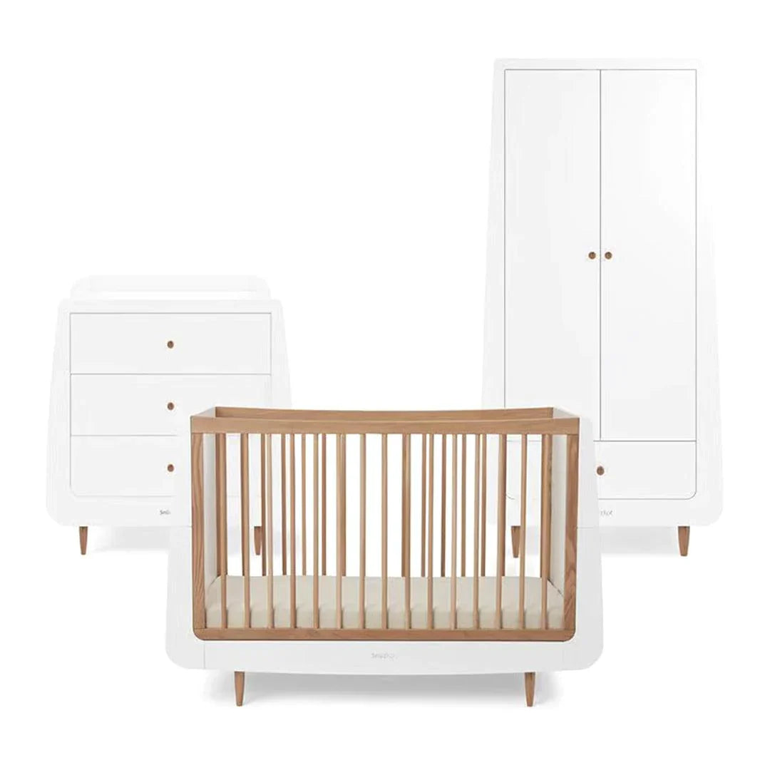 SnuzKot Skandi - The Natural Edit - 3 Piece Nursery Furniture Set - Oak