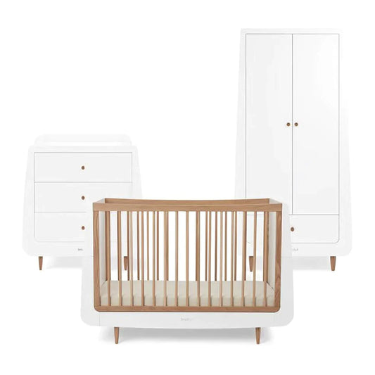 SnuzKot Skandi - The Natural Edit - 3 Piece Nursery Furniture Set - Oak